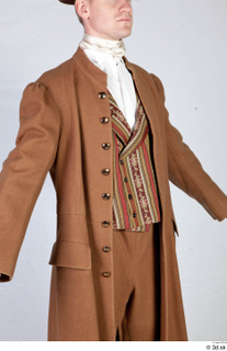  Photos Man in Historical formal suit 3 19th century Historical clothing brown jacket upper body 0005.jpg